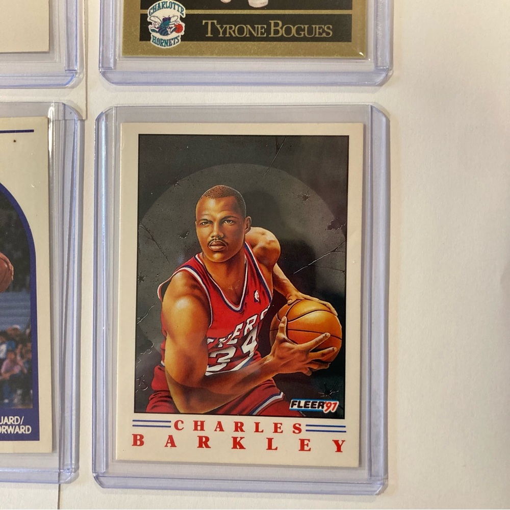 Late 80s - Early 90s Basketball Cards Lot 9 Cards Jordan Bogues Barkley & Others - Picture 11 of 16